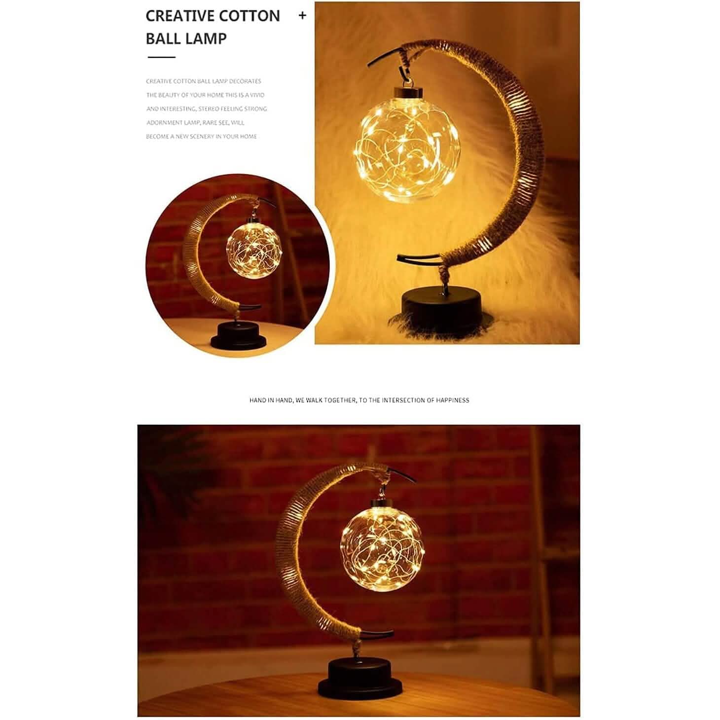 LED Ball Lamp Wrought Iron Moon Lamp by DailySale
