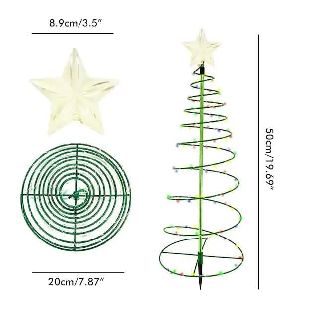 LED Christmas Tree Outdoor Solar Ground Plug Lights by DailySale