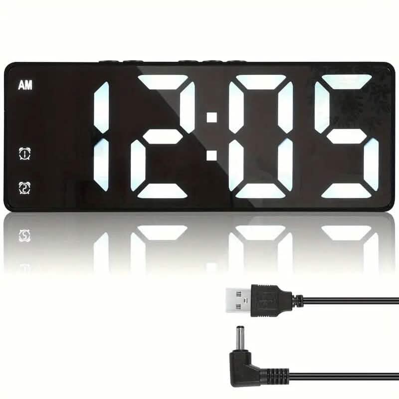 LED Digital Alarm Clock with Dual Alarms, Voice Control and more by DailySale