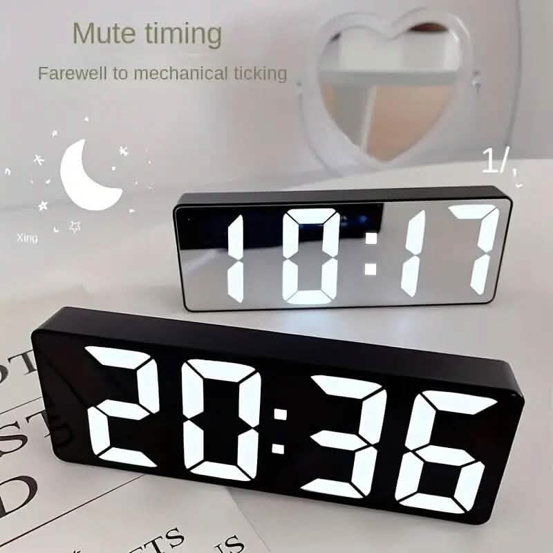 LED Digital Alarm Clock with Dual Alarms, Voice Control and more by DailySale