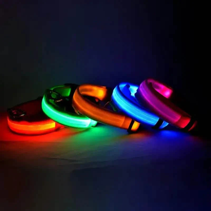 LED Dog Collars Light Adjustable Flashing Luminous Collar Night Anti-Lost by DailySale
