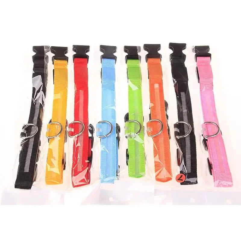 LED Dog Collars Light Adjustable Flashing Luminous Collar Night Anti-Lost by DailySale