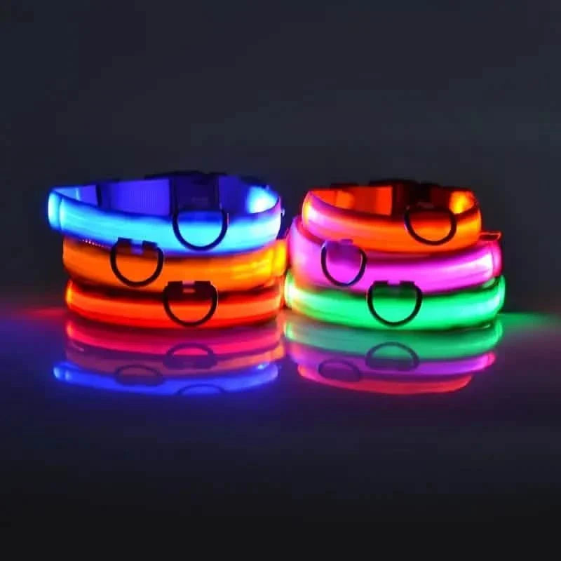 LED Dog Collars Light Adjustable Flashing Luminous Collar Night Anti-Lost by DailySale