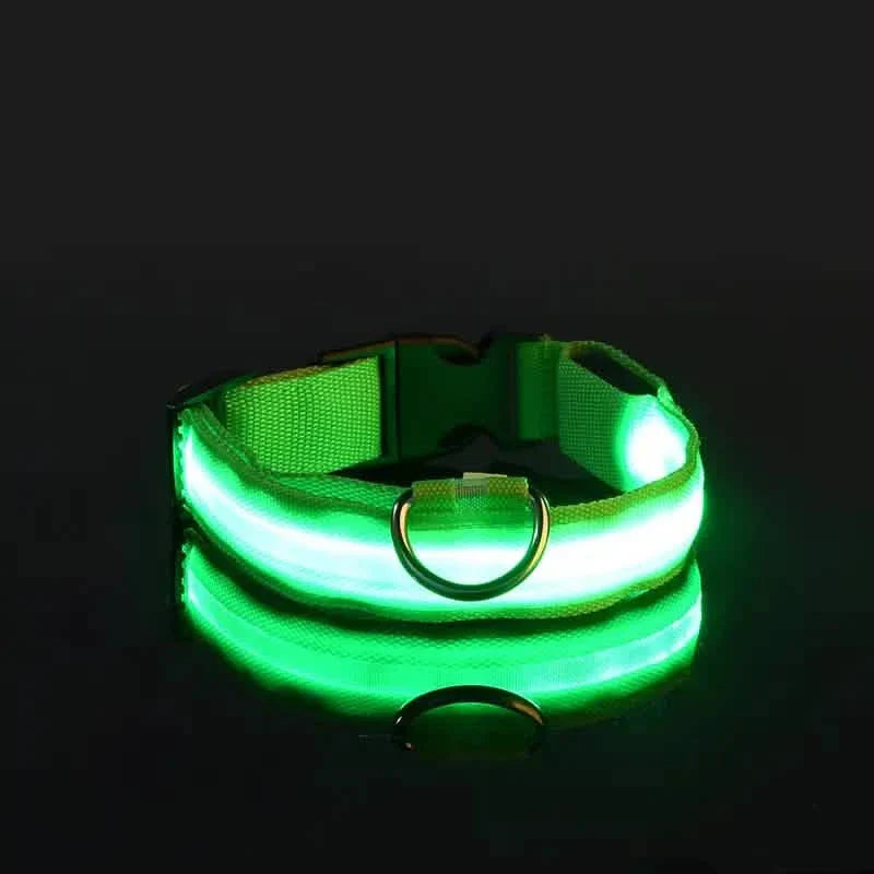 LED Dog Collars Light Adjustable Flashing Luminous Collar Night Anti-Lost by DailySale