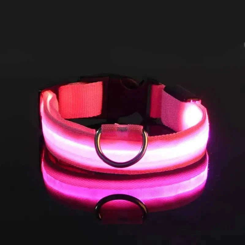 LED Dog Collars Light Adjustable Flashing Luminous Collar Night Anti-Lost by DailySale