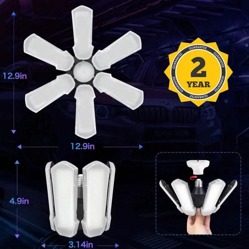 LED Garage Ceiling Lights 150W 15000LM 6500K with 6+1 Deformable Panels by DailySale