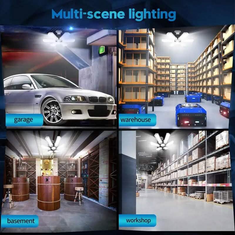 LED Garage Ceiling Lights 150W 15000LM 6500K with 6+1 Deformable Panels by DailySale