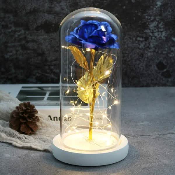 LED Glass Cover Simulation Foil Rose Flower by DailySale