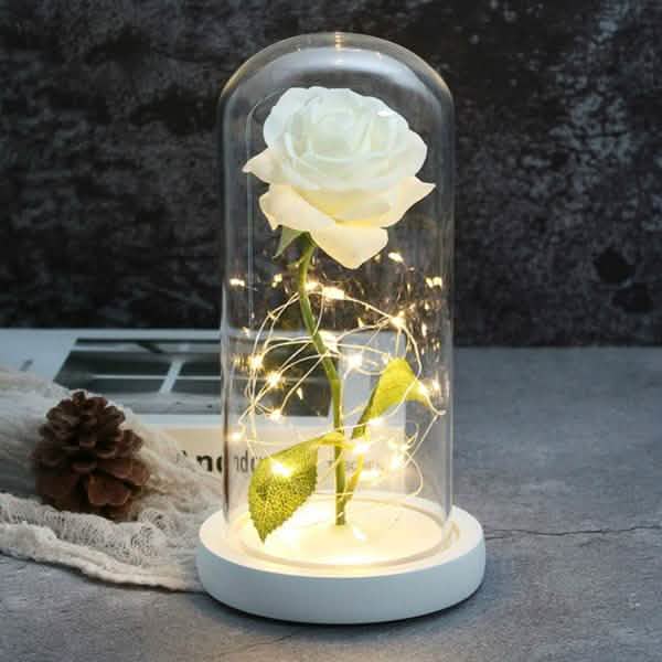 LED Glass Cover Simulation Foil Rose Flower by DailySale