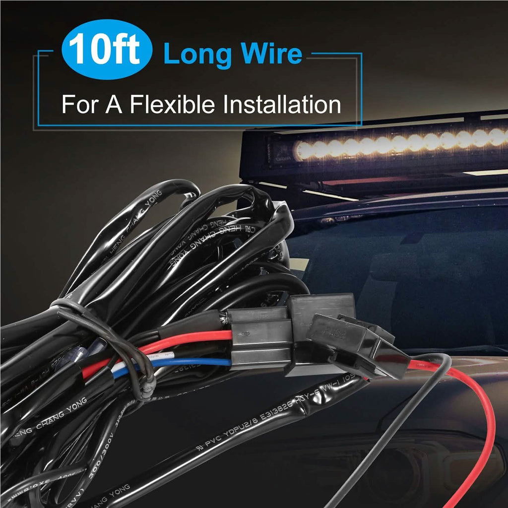 LED Light Bar Wiring Harness Kit Universal Fitment by DailySale