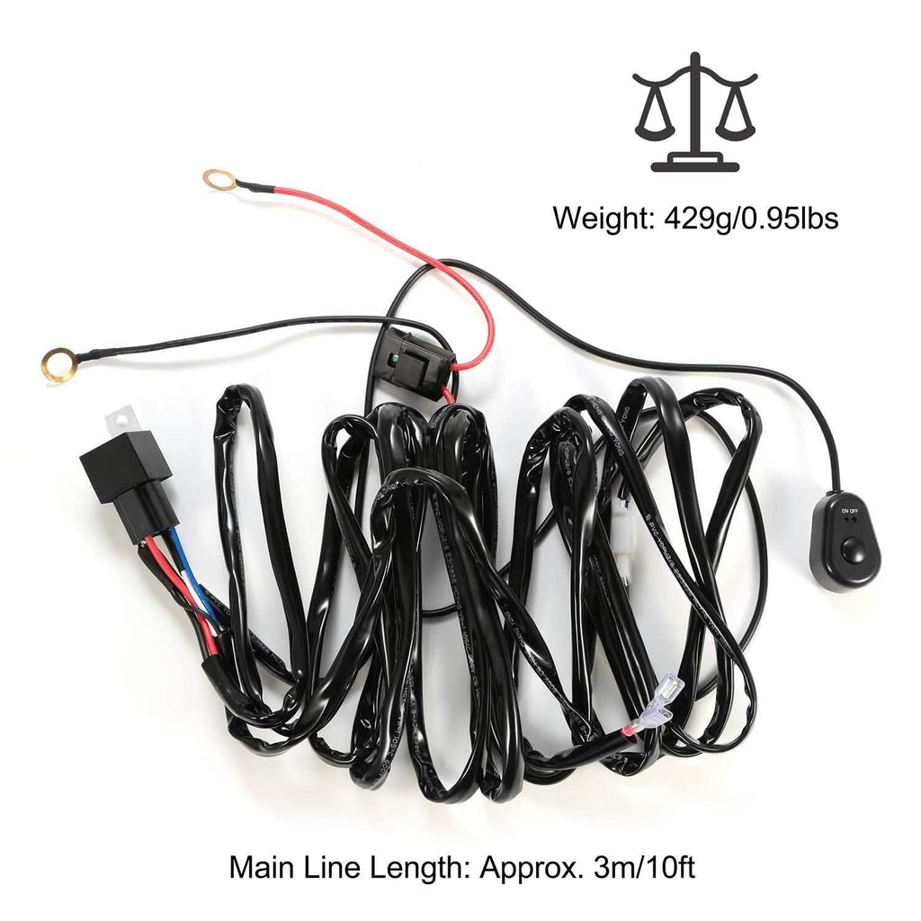 LED Light Bar Wiring Harness Kit Universal Fitment by DailySale