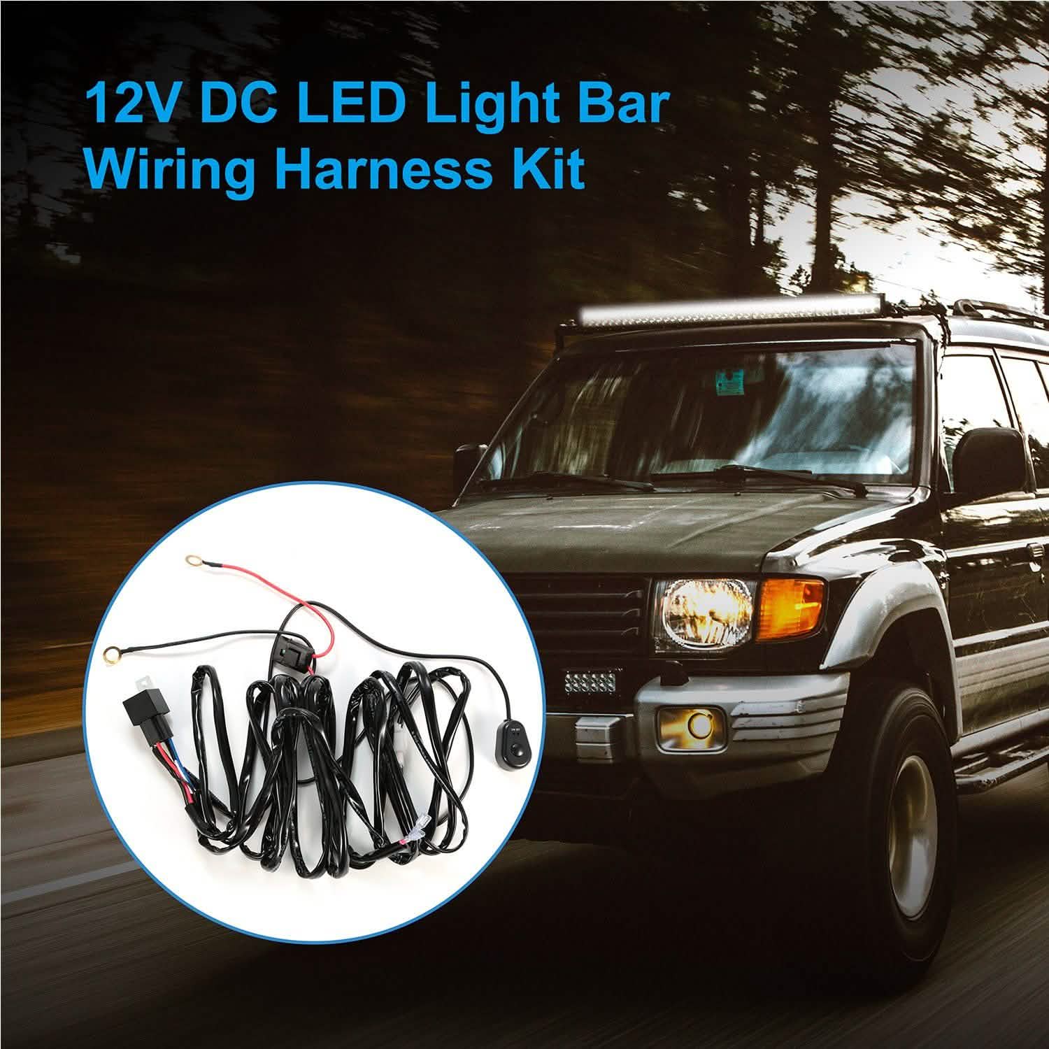 LED Light Bar Wiring Harness Kit Universal Fitment by DailySale