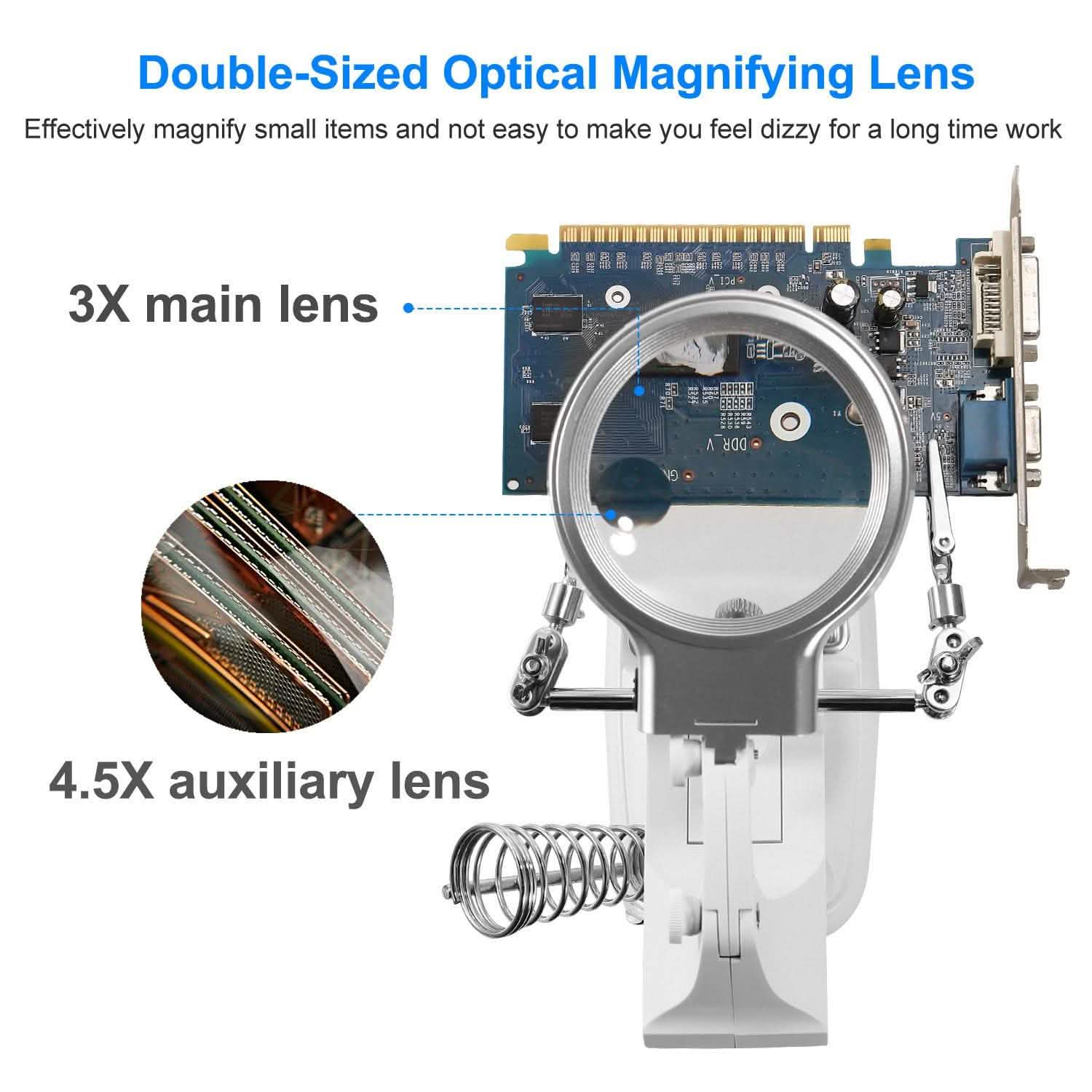 LED Lights Helping Hands Magnifying Glass by DailySale