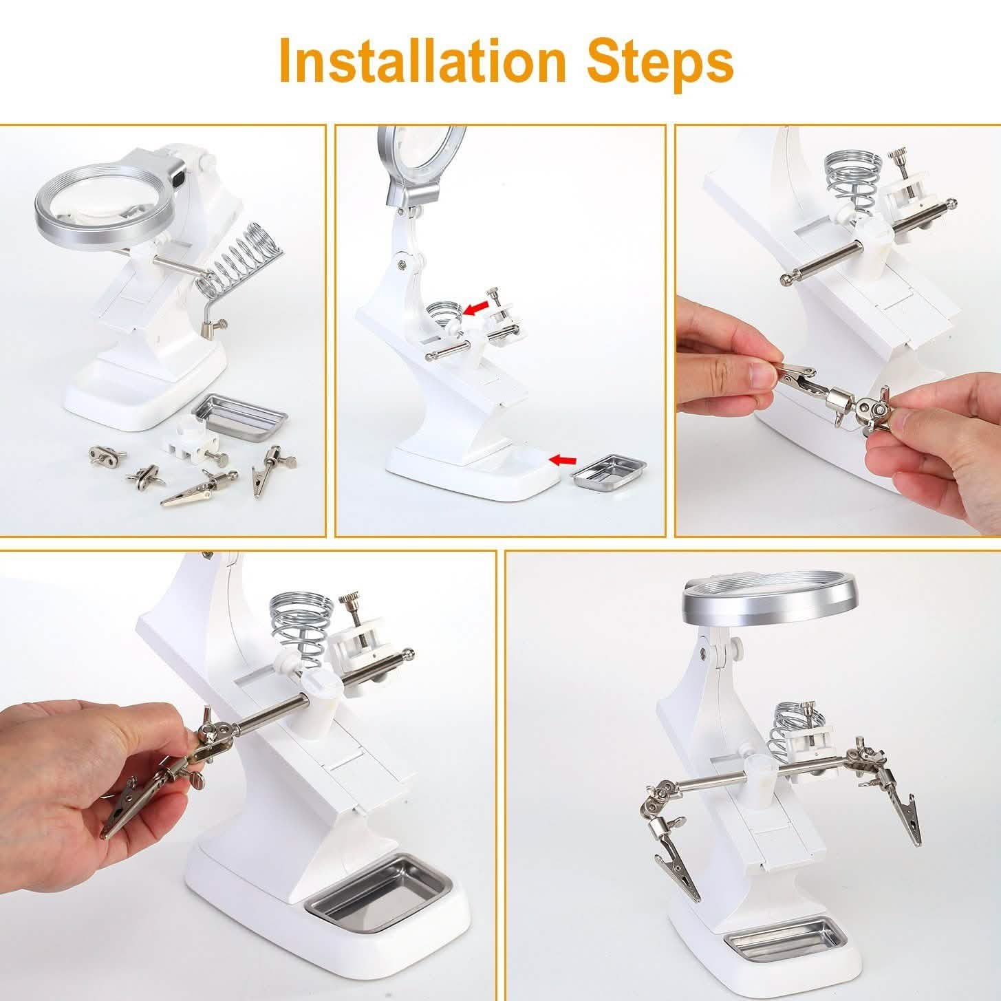 LED Lights Helping Hands Magnifying Glass by DailySale