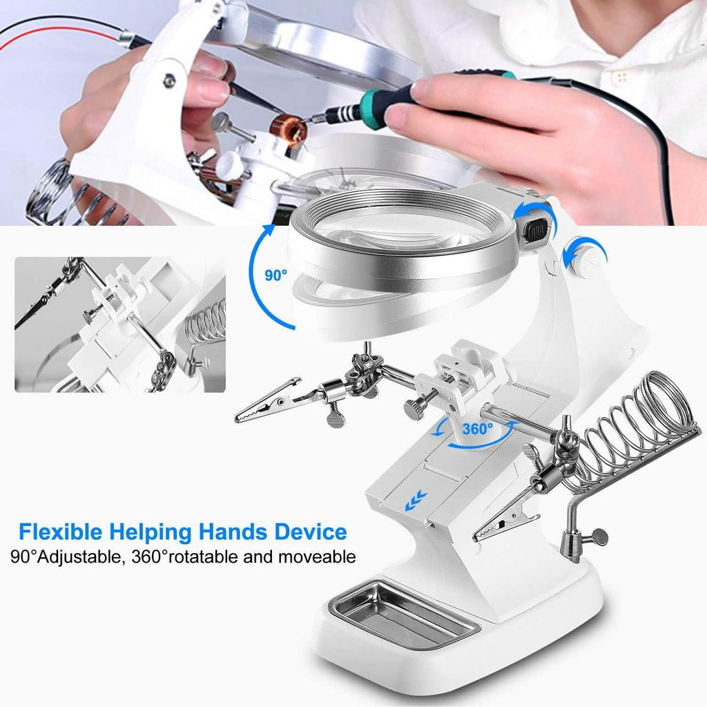 LED Lights Helping Hands Magnifying Glass by DailySale