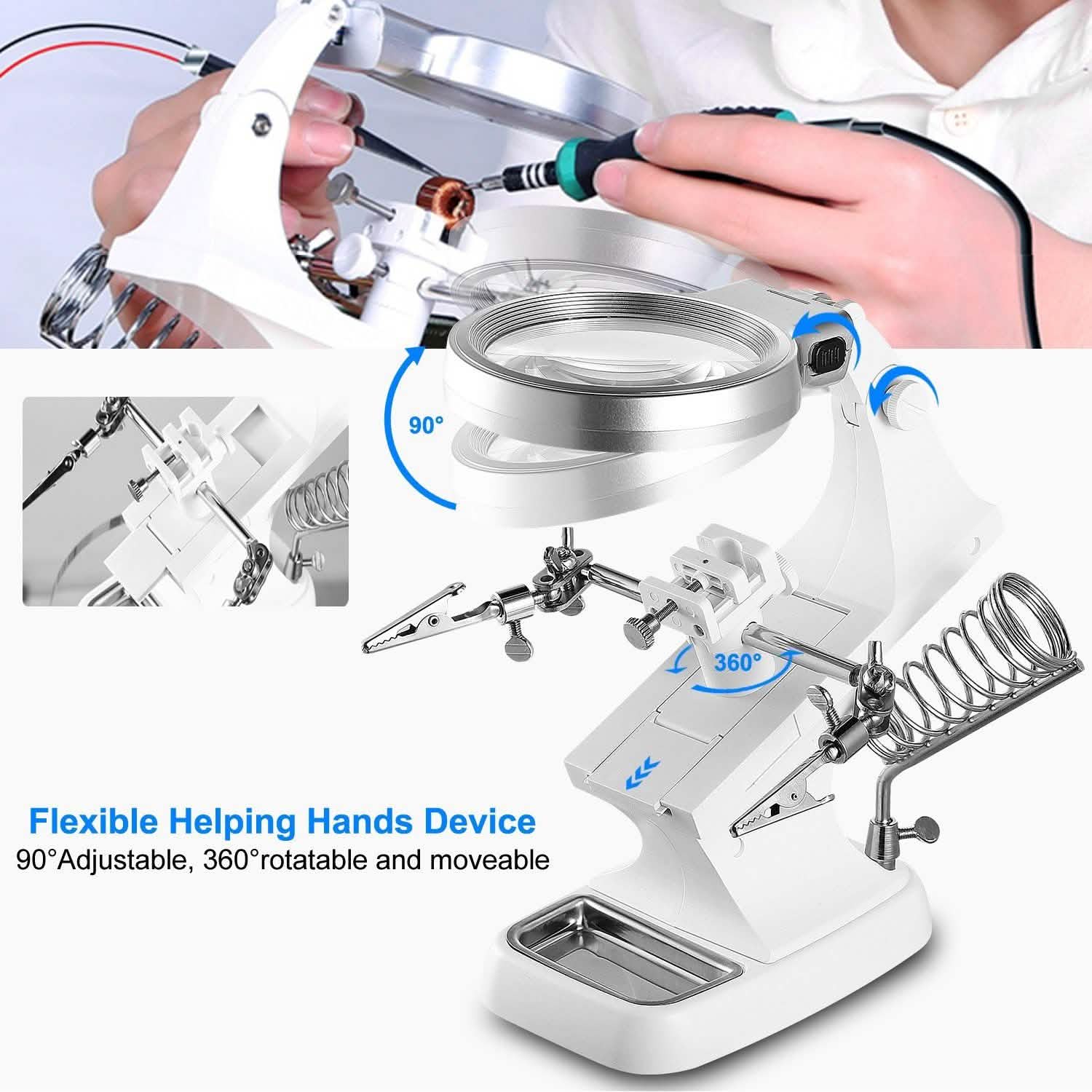 LED Lights Helping Hands Magnifying Glass by DailySale
