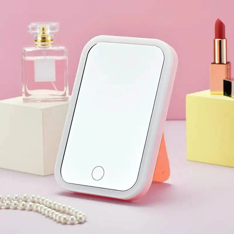 LED Makeup Mirror Touch Screen 3 Light Portable Standing Folding Vanity Mirror by DailySale