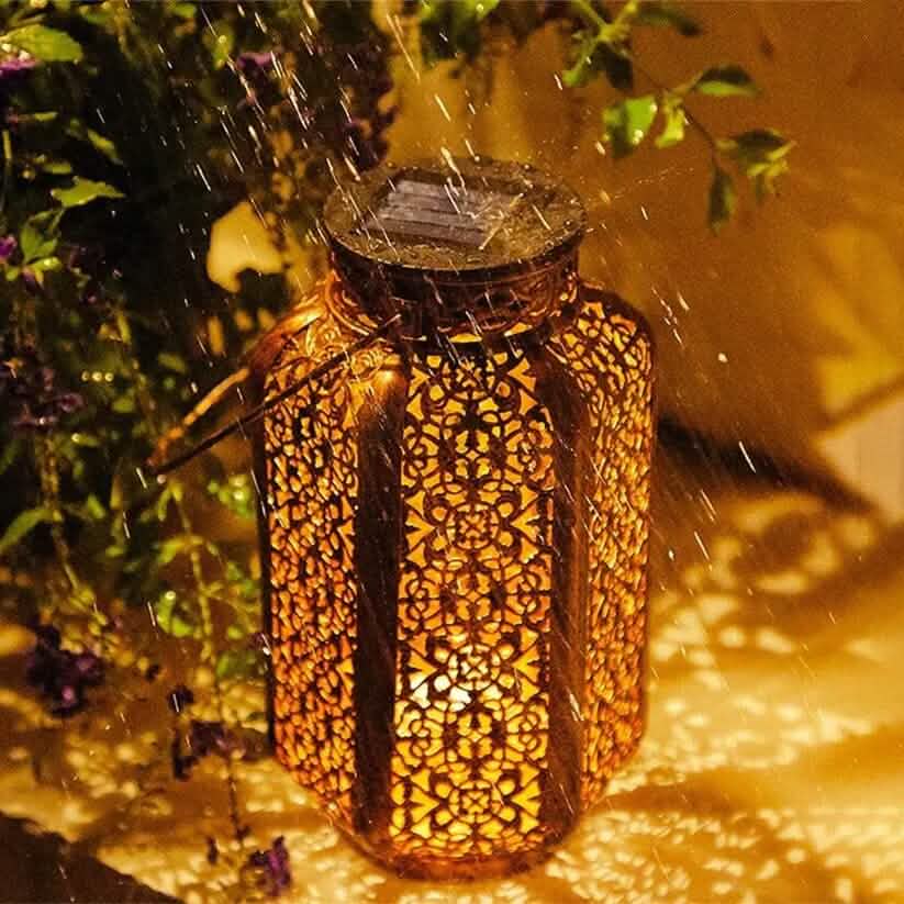 LED Metal Lantern Solar Lamp by DailySale