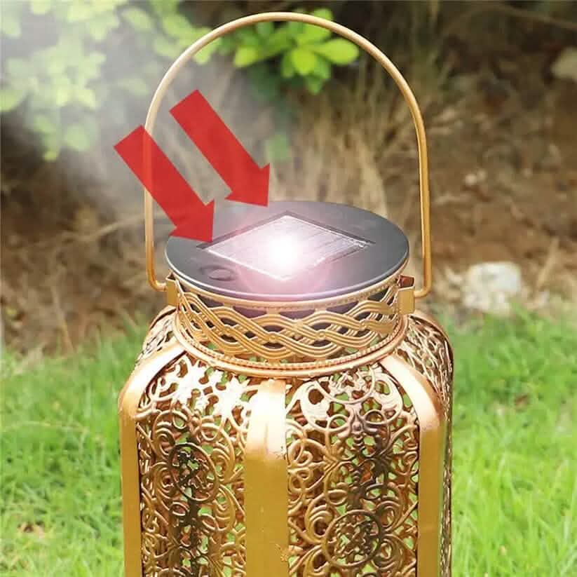 LED Metal Lantern Solar Lamp by DailySale