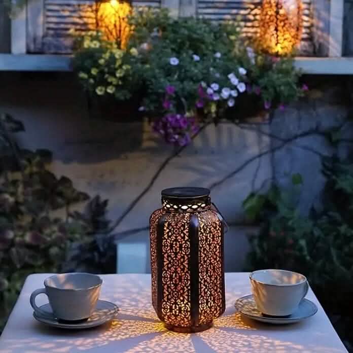 LED Metal Lantern Solar Lamp by DailySale
