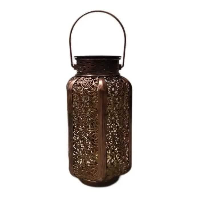LED Metal Lantern Solar Lamp by DailySale