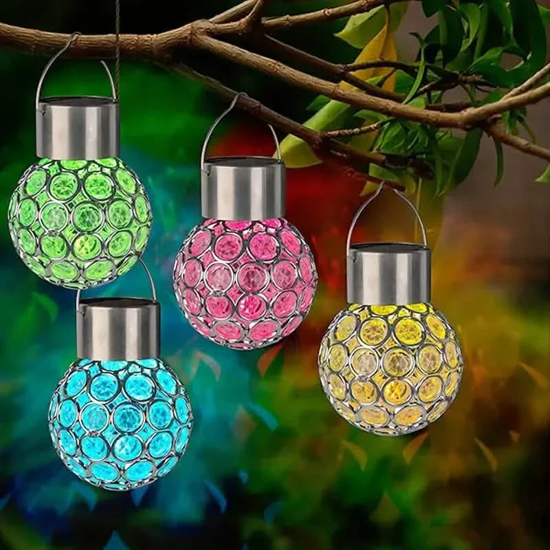 LED Outdoor Solar Lights Garden Light Chandelier Hanging Lamp by DailySale