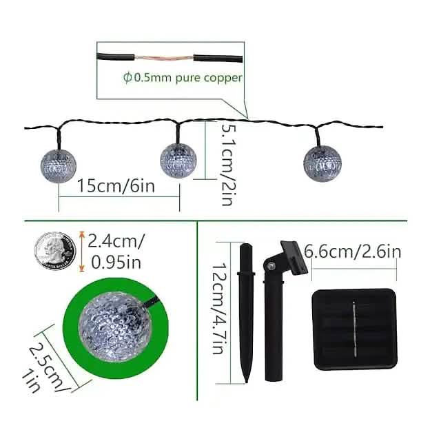 LED Outdoor Solar String Lights by DailySale