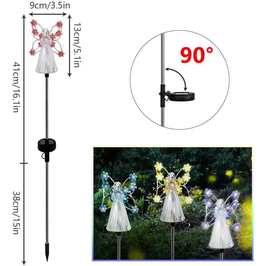 LED Solar Angel Garden Stake Lights by DailySale
