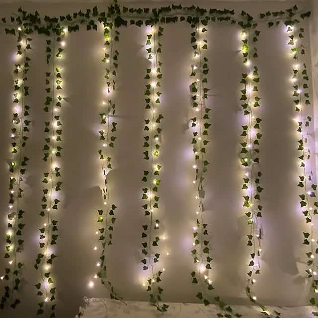 LED Solar Ivy Leaf String Light by DailySale