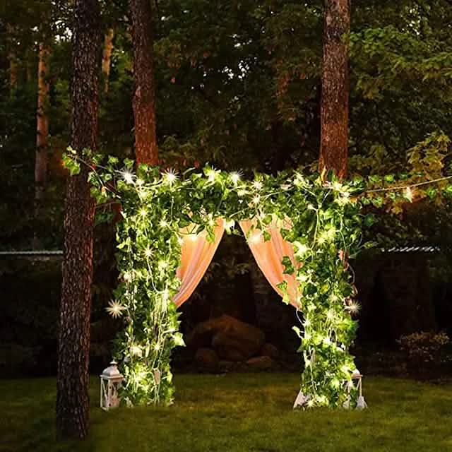 LED Solar Ivy Leaf String Light by DailySale