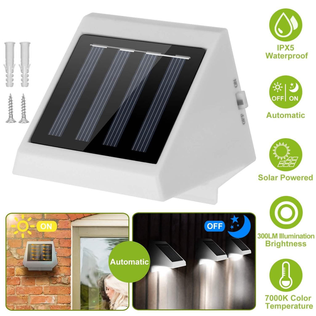 LED Solar Powered Stair Lights by DailySale