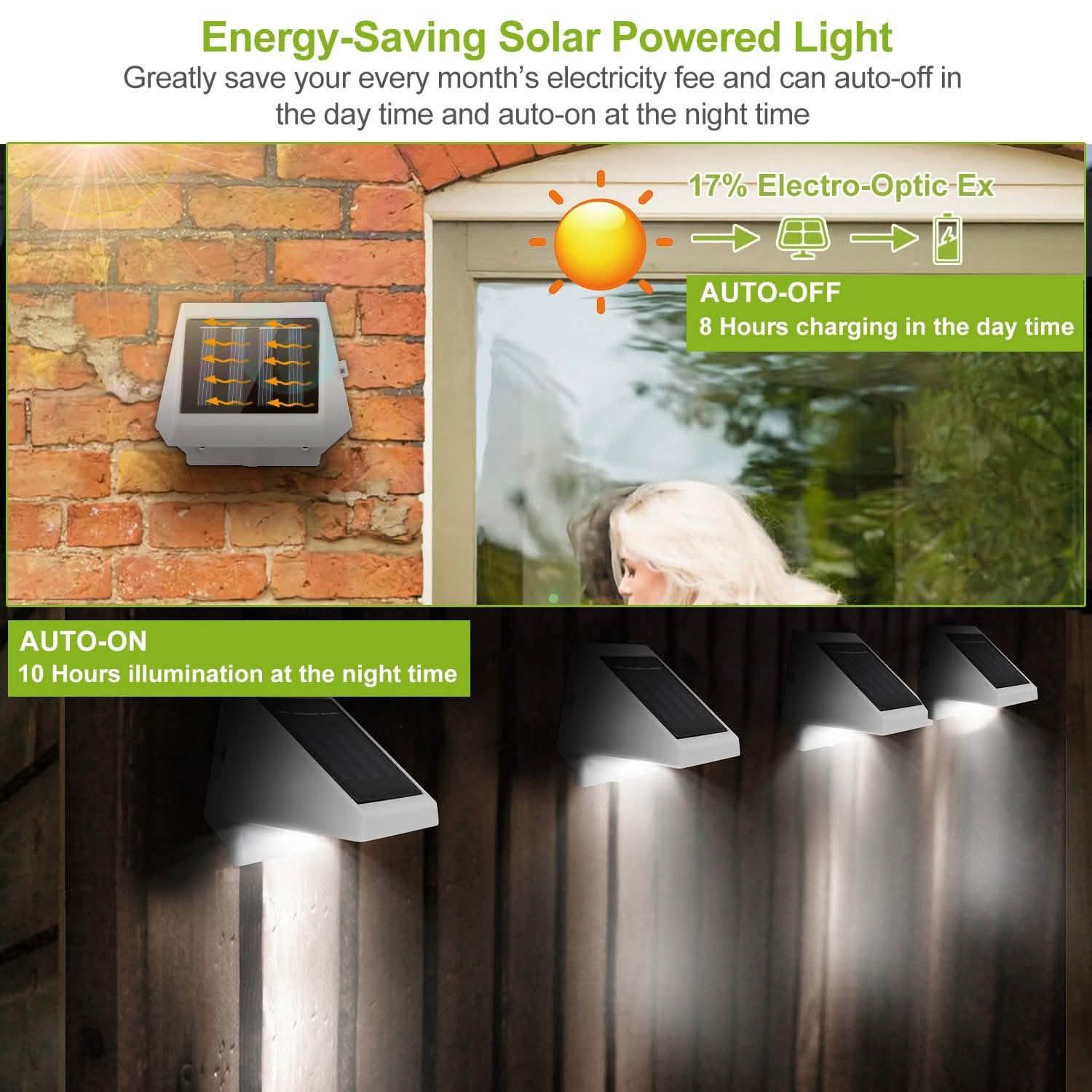 LED Solar Powered Stair Lights by DailySale