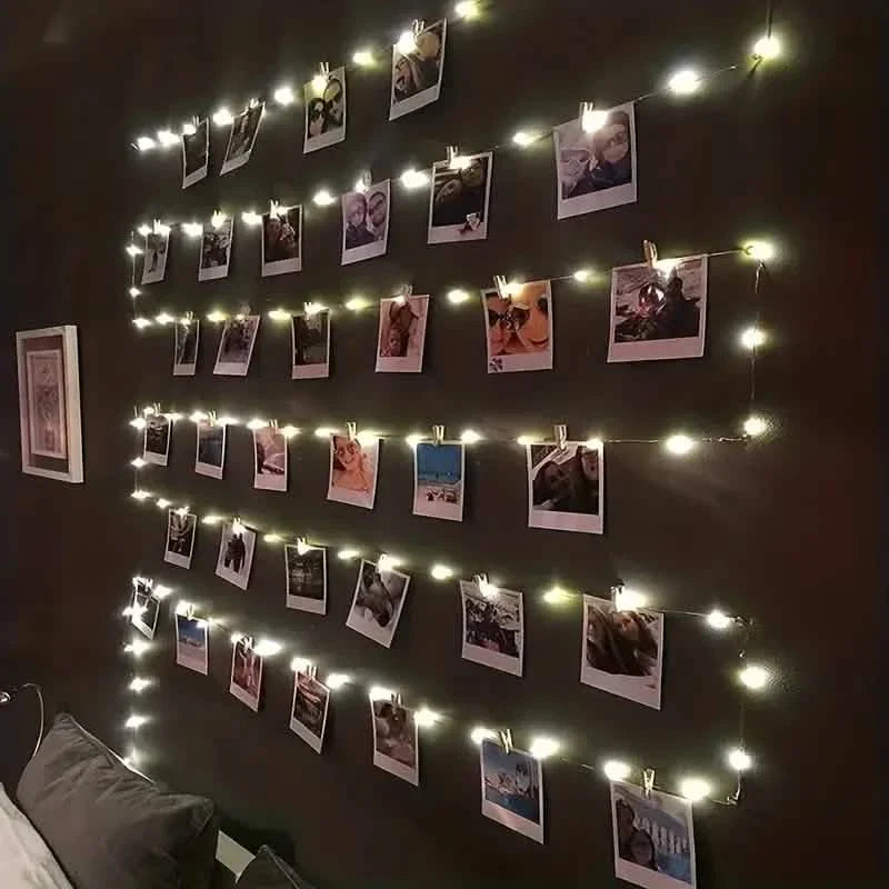 LED String Lights with 40 Wooden Clips by DailySale