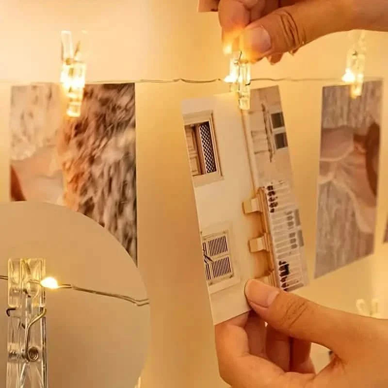 LED String Lights with 40 Wooden Clips by DailySale