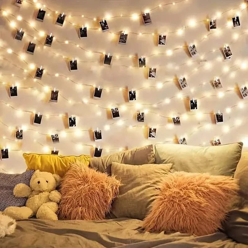 LED String Lights with 40 Wooden Clips by DailySale