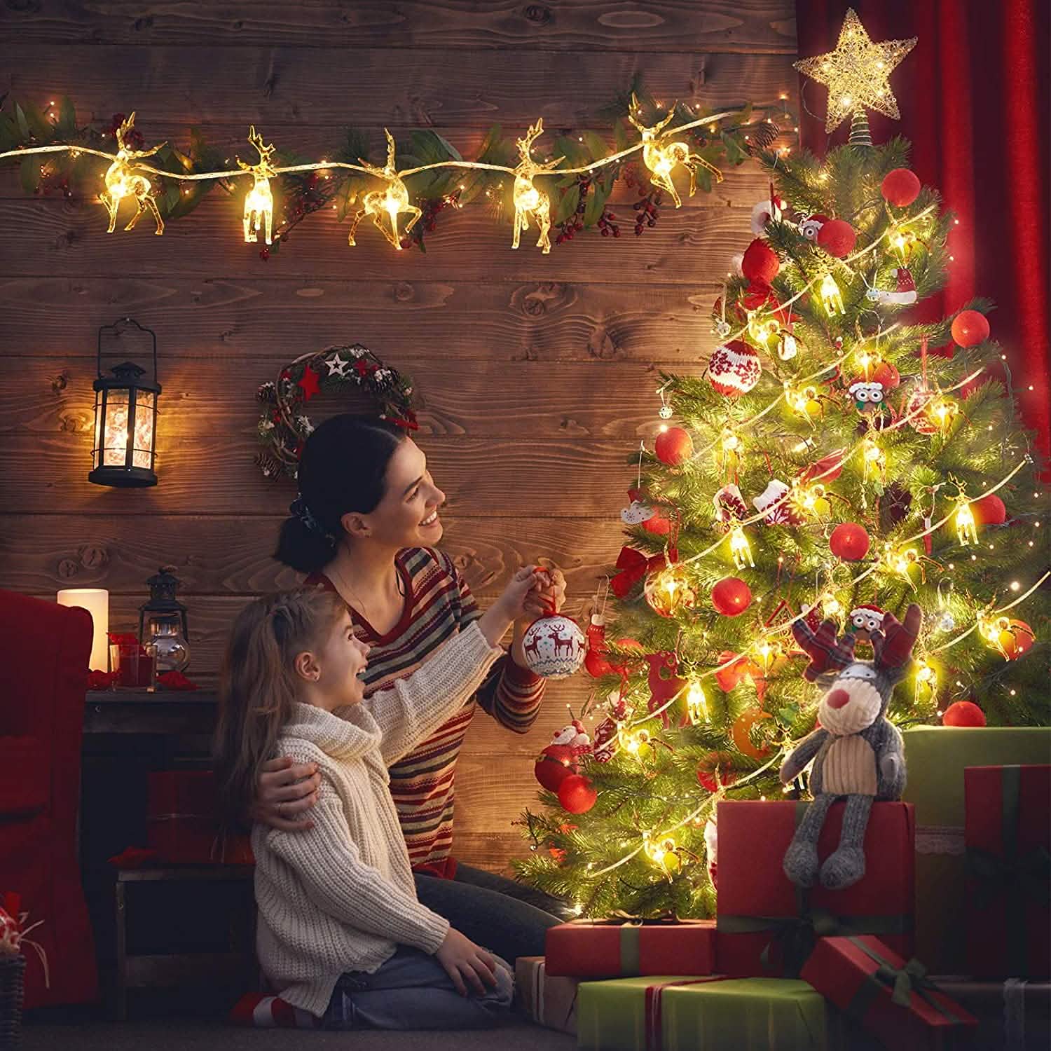 LED Warm White Christmas Lights Reindeer String Lights by DailySale