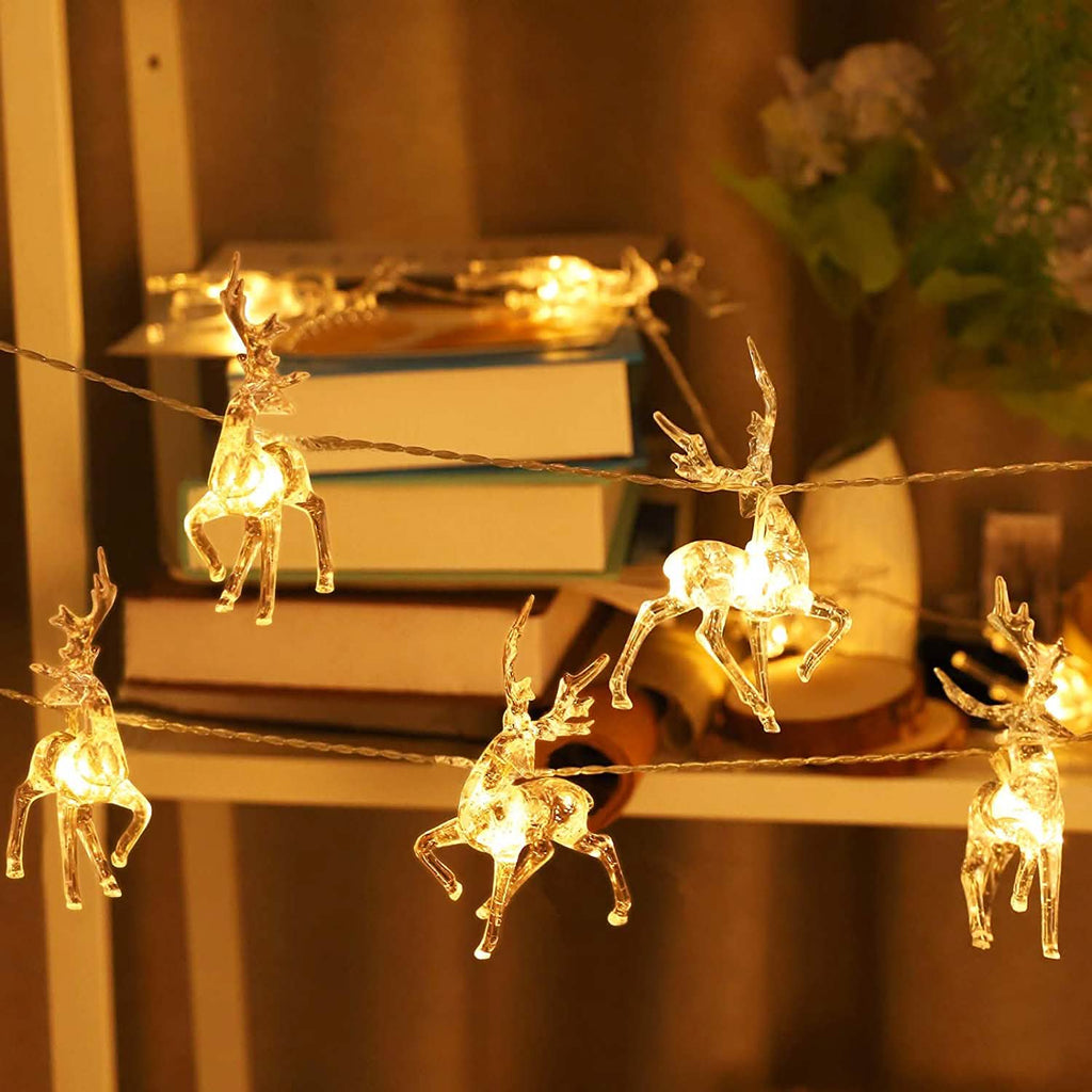 LED Warm White Christmas Lights Reindeer String Lights by DailySale