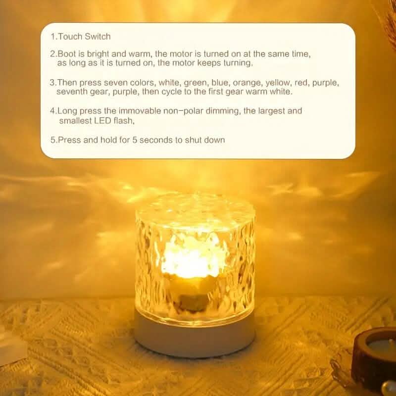 LED Water Ripple Ambient Night Light by DailySale