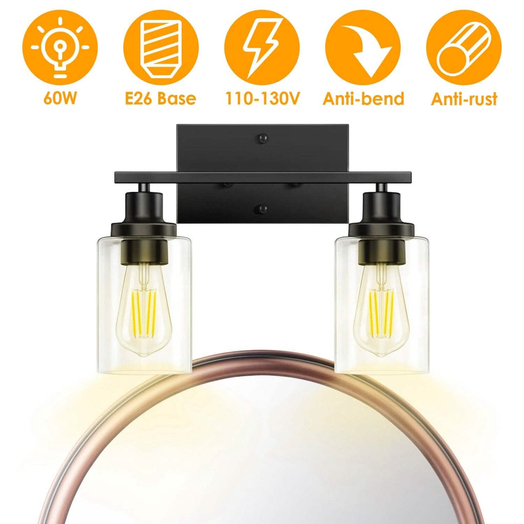 Light Wall Scone Lighting with Clear Glass by DailySale