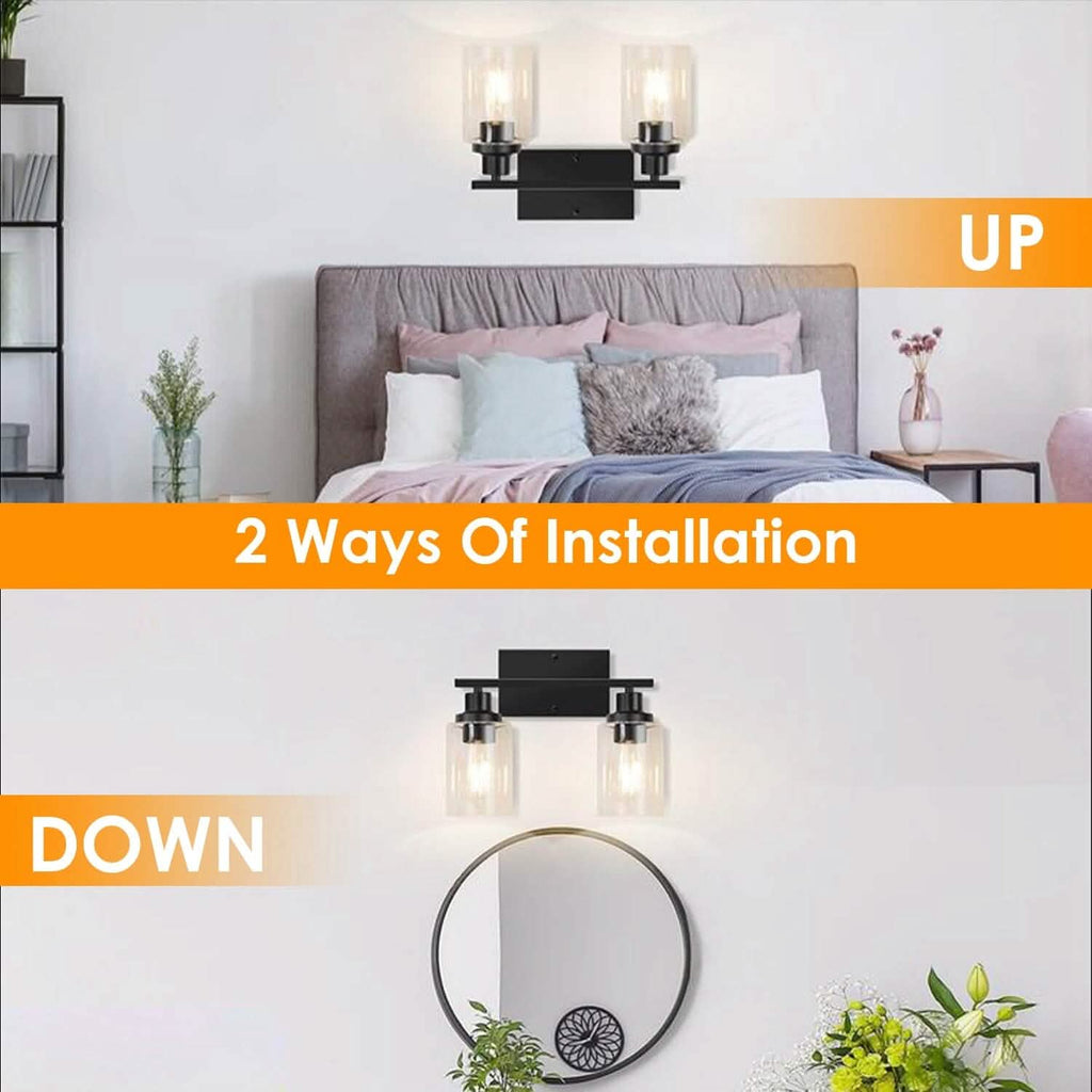 Light Wall Scone Lighting with Clear Glass by DailySale