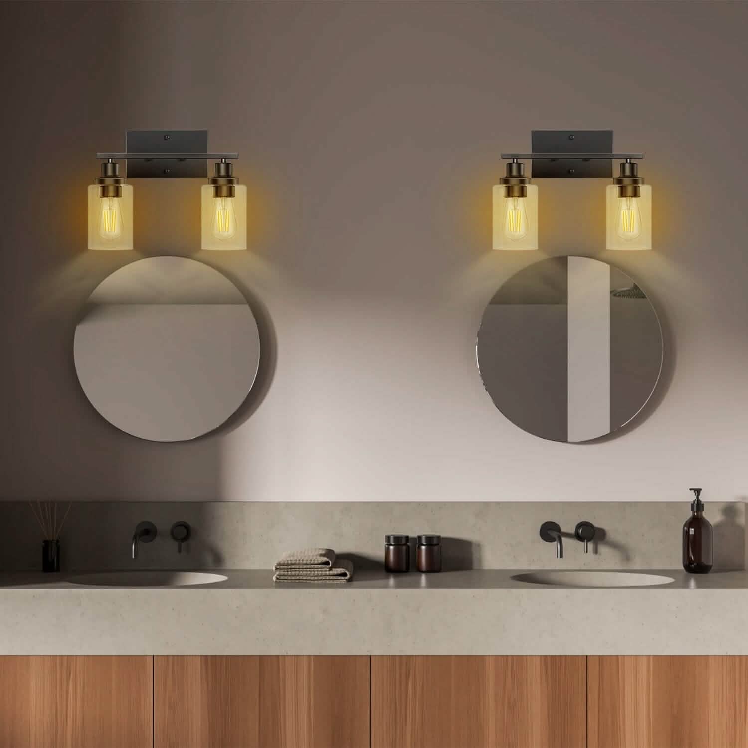 Light Wall Scone Lighting with Clear Glass by DailySale