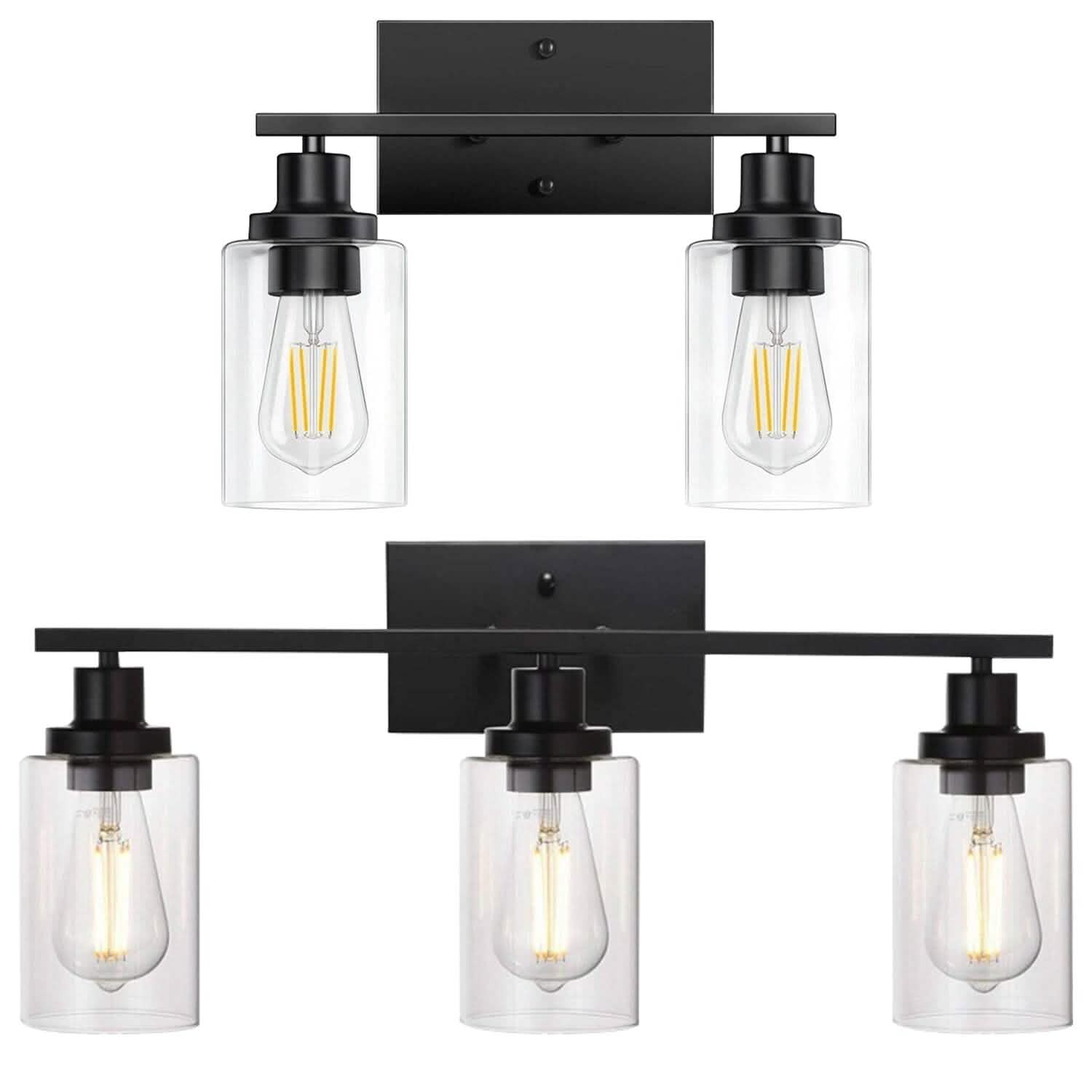 Light Wall Scone Lighting with Clear Glass by DailySale