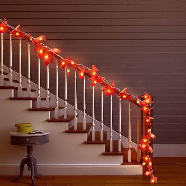 Lighted Fall Garland 40 LED String Light by DailySale