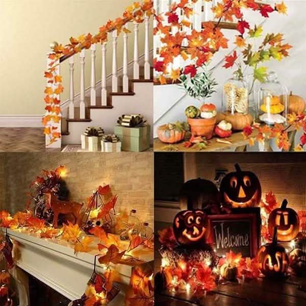 Lighted Fall Garland 40 LED String Light by DailySale