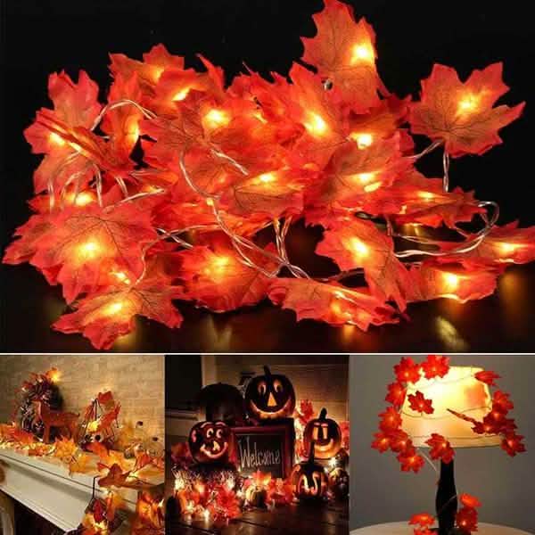 Lighted Fall Garland 40 LED String Light by DailySale