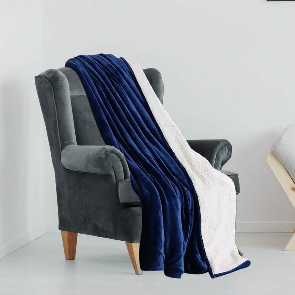 Lightweight Super Soft Cozy Sherpa Fleece Throw Blanket by DailySale