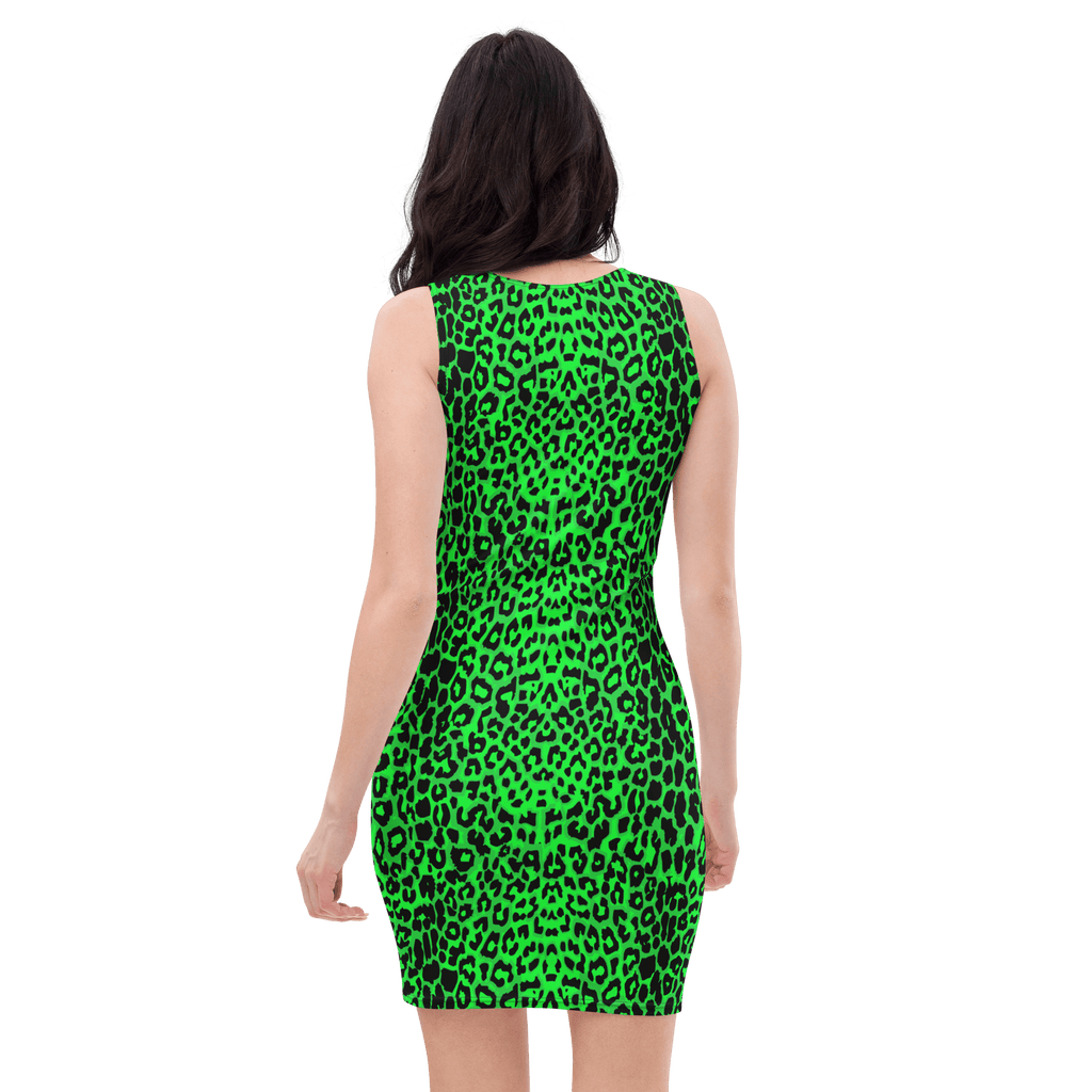 Lime Leopard Bodycon Dress by Goth Cloth Co.