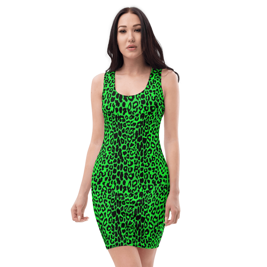 Lime Leopard Bodycon Dress by Goth Cloth Co.