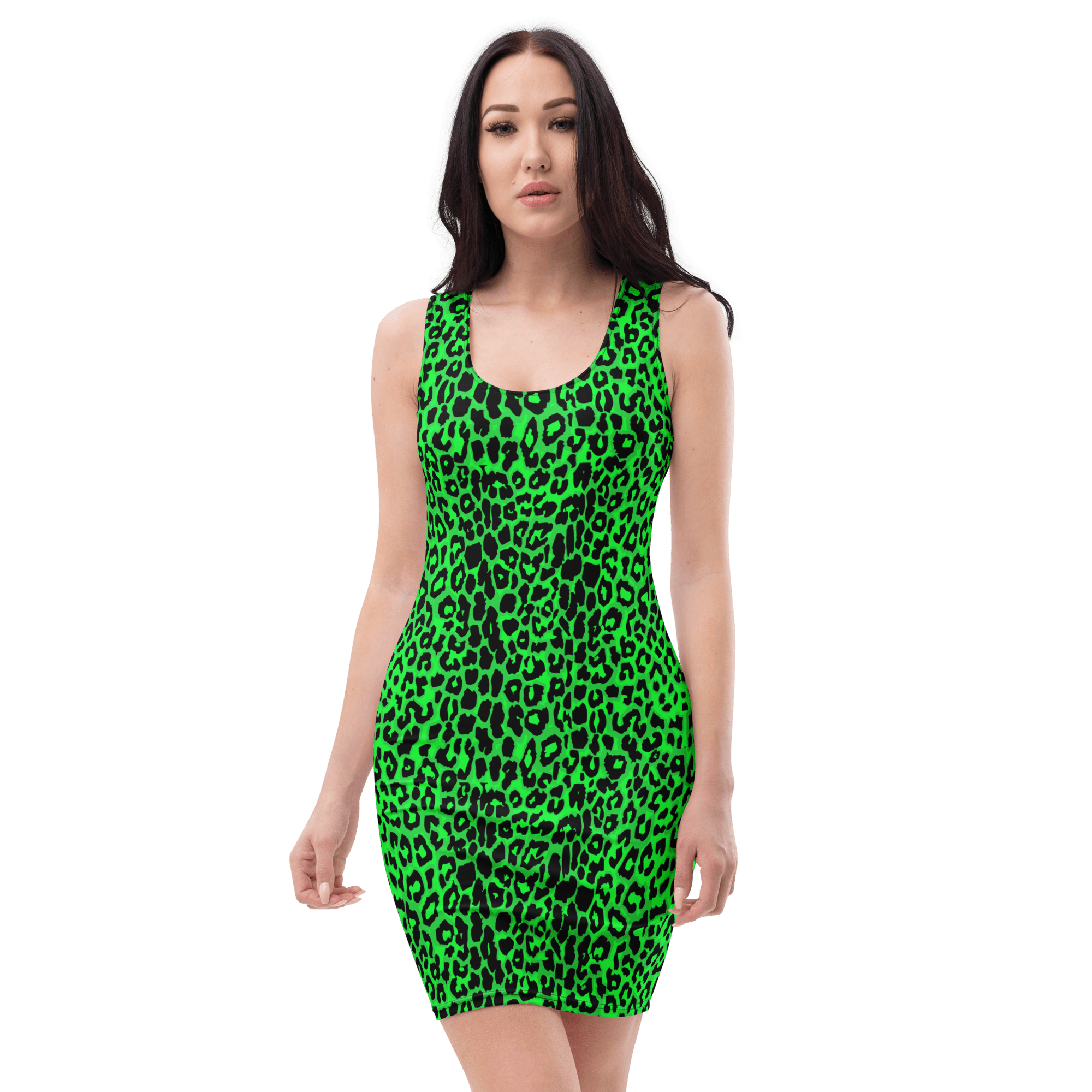 Lime Leopard Bodycon Dress by Goth Cloth Co.