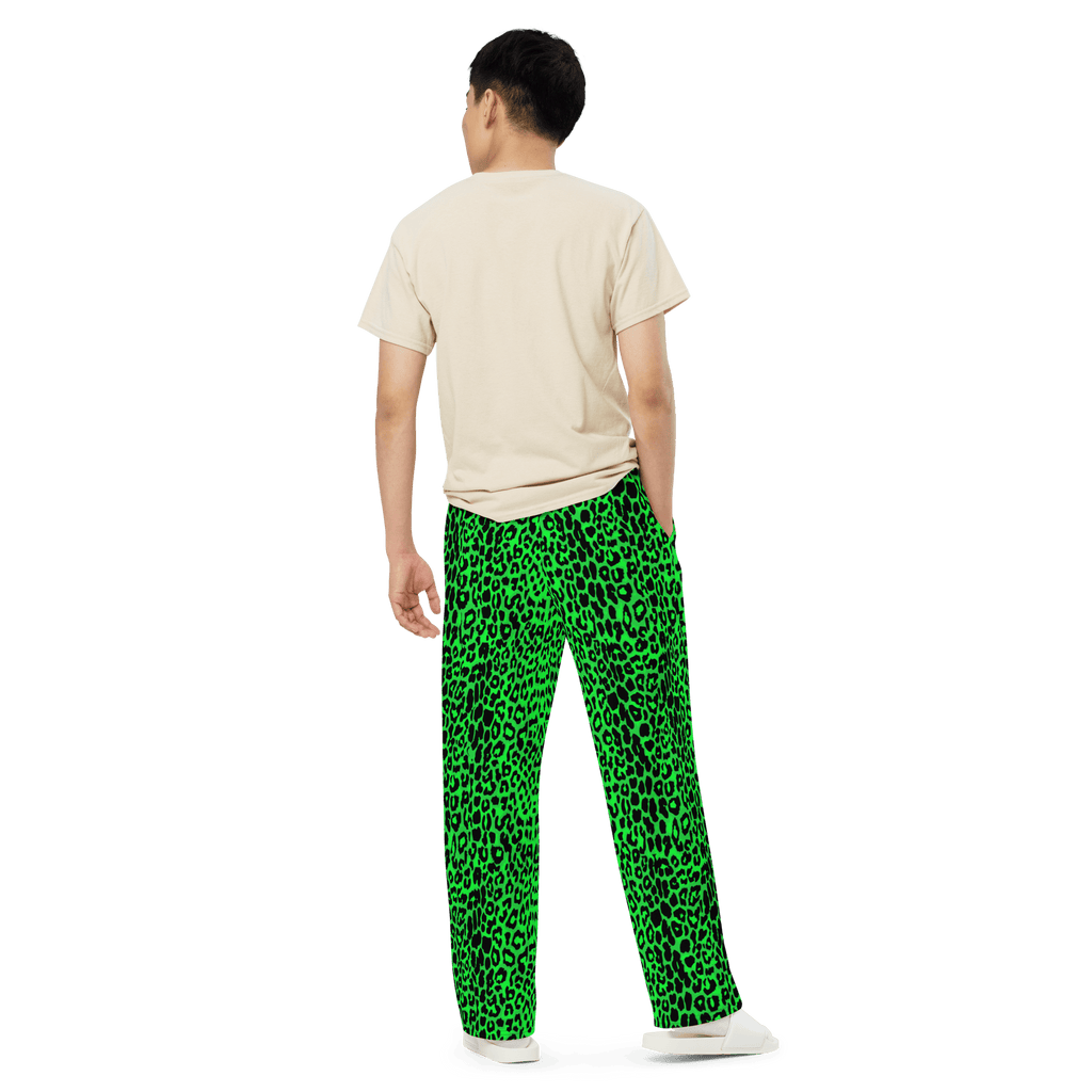 Lime Leopard Unisex Lounge Pants by Goth Cloth Co.
